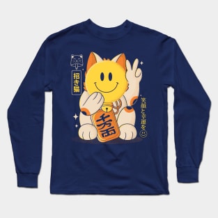 Smile Maneki Neko Long Sleeve T-Shirt